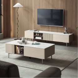 [BUNDLE] Living Room Bundle - Mila Leathaire Sofa + Charmaine Set